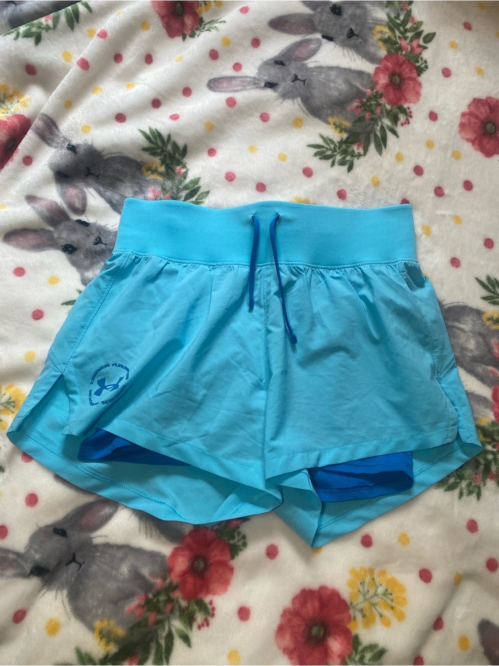 Under Armor blue aqua athletic shorts